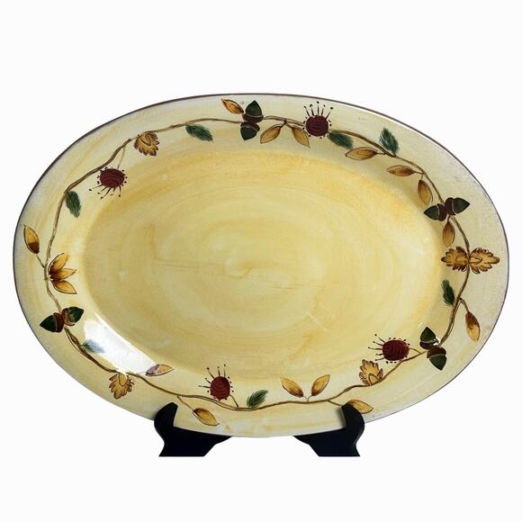 Pottery Barn Retired Tree of Life Large 18 x 13 Oval Serving Platter-Excellent - Picture 1 of 5